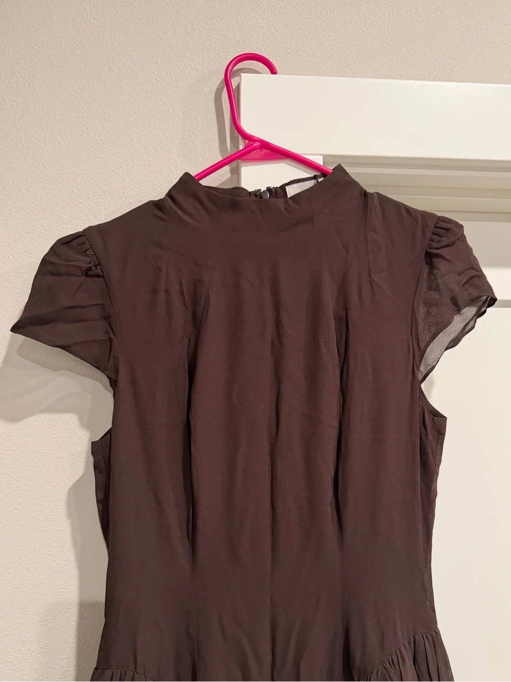 Reformation Maven Dress in chocolate mole size 8 - Picture 4 of 7